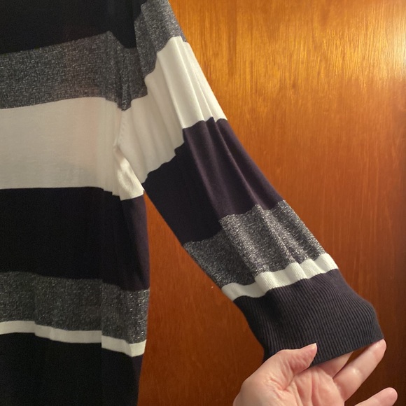 Simply Emma striped tunic sweater, 3X - Picture 3 of 8